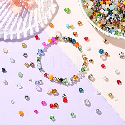 1000Pcs 3 Styles Glass Rondelle Beads GLAA-CJC0009-09C-1