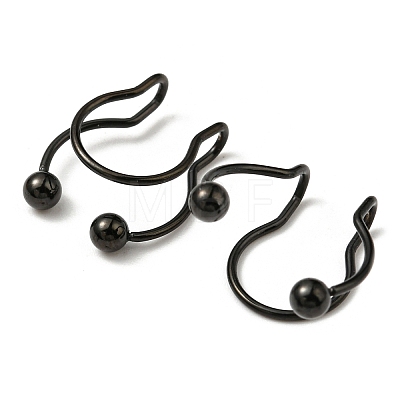 304 Stainless Steel Clip on Nose Rings AJEW-P109-01EB-1