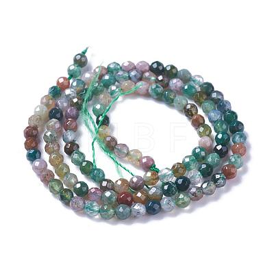 Natural Indian Agate Bead Strands G-A129-2mm-03-1