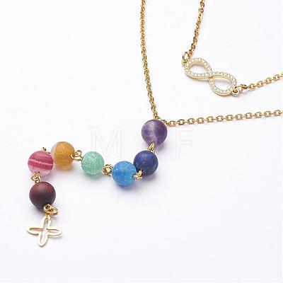 304 Stainless Steel Tiered Necklaces NJEW-JN01758-1