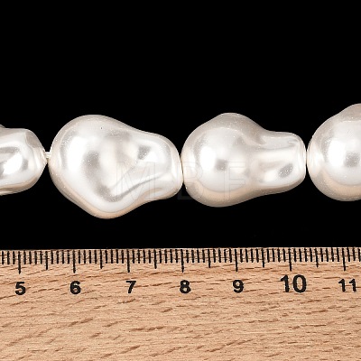Electroplated Glass Pearl Beads Strands BSHE-B008-02-1