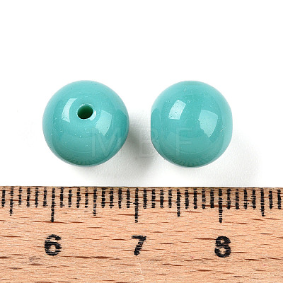 Opaque Solid Color Glass Beads GLAA-N007-10mm-A09-1