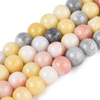 Opaque Ombre Effect Dyed Glass Beads Strands GLAA-Q106-04A-06-1