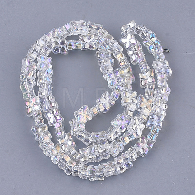 Electroplate Glass Beads Strands EGLA-T017-04A-1