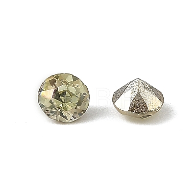 Glass Rhinestone Cabochons GLAA-A018-4mm-001GY-1