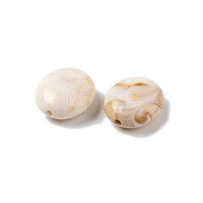 Two Tone Opaque Acrylic Beads X-MACR-M044-01B-1