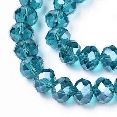 Electroplate Glass Beads Strands EGLA-A034-T6mm-A33-1