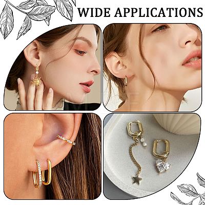 8 Pairs 2 Colors 304 Stainless Steel Huggie Hoop Earrings STAS-SC0021-28G-1