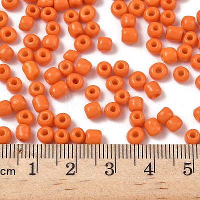Baking Paint 6/0 Glass Seed Beads SEED-S004-Y3-1