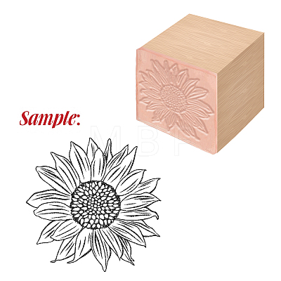 1Pc Beechwood Stamps & 1Pc Resin Stamp Sheet DIY-CP0007-96I-1