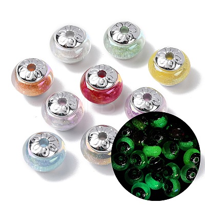 Opaque Luminous Resin & CCB Plastic Beads RESI-G119-14C-1
