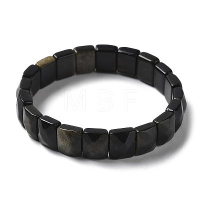 Natural Obsidian Stretch Bracelets BJEW-F406-B29-1