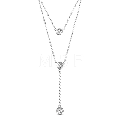 SHEGRACE 925 Sterling Silver Tiered Necklaces JN958A-1