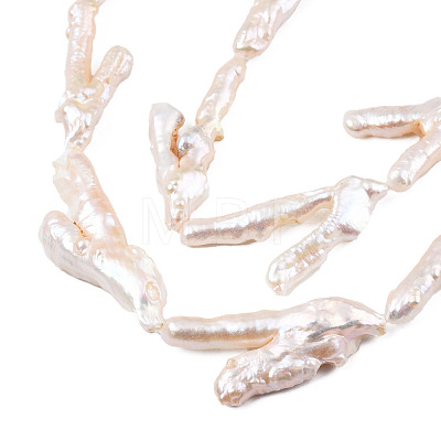Natural Baroque Pearl Keshi Pearl Beads Strands PEAR-N021-16-1