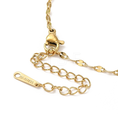 Ion Plating(IP) 304 Stainless Steel Dapped Chain Necklace for Men Women NJEW-E076-02G-1