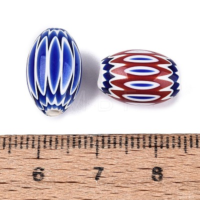 Handmade Millefiori Glass Barrel Beads LA-N002-07A-1