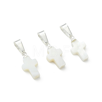 Natural Freshwater Shell Pendants PALLOY-JF05395-1