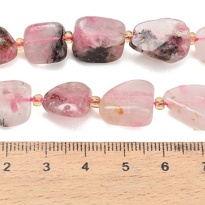 Raw Rough Natural Thulite Beads Strands G-A322-C14-01-1
