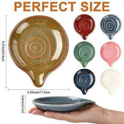 Round Ceramic Utensil Rest PR-FZCA307-07-1