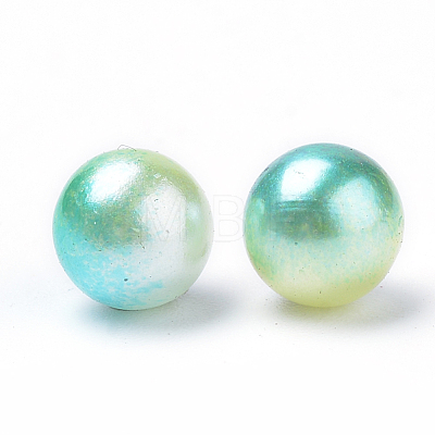 Rainbow Acrylic Imitation Pearl Beads X-OACR-R065-4mm-A03-1