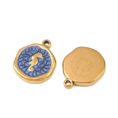 304 Stainless Steel Enamel Pendants STAS-P425-01G-01-1