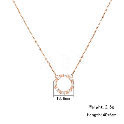 Ring Cubic Zirconia Pendant Necklaces WC6264-1