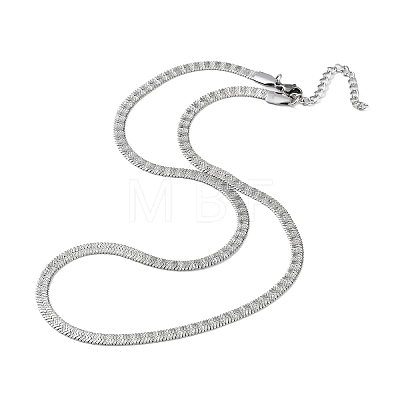 304 Stainless Steel Herringbone Chain Necklaces NJEW-P282-01P-1