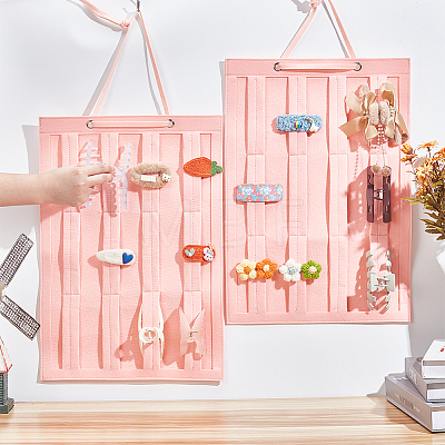 Felt Hanging Hair Claw Clip Organizer Holder for Women Girls AJEW-WH0083-89A-03A-1