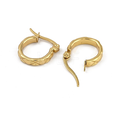 PVD Vacuum Plating 202 Stainless Steel Grooved Hoop Earrings EJEW-H003-50G-1