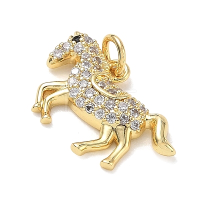 Brass with Rhinestone Pendants RB-CBA6830-18G-07-1