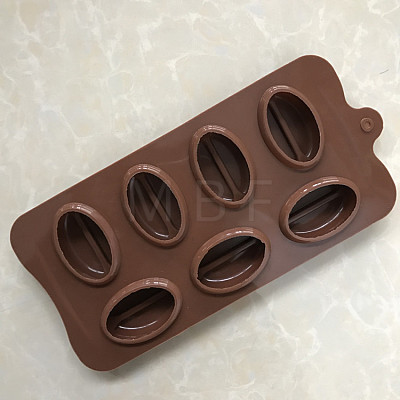 DIY Coffee Bean Shape Food Grade Silicone Molds SOAP-PW0001-104-1