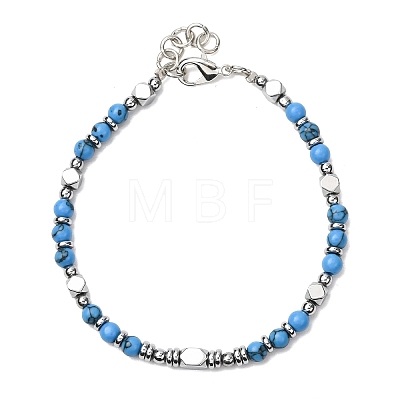 Adjustable 304 Stainless Steel Gemstone Beaded Bracelets FS-WG23DE2-12-1-1