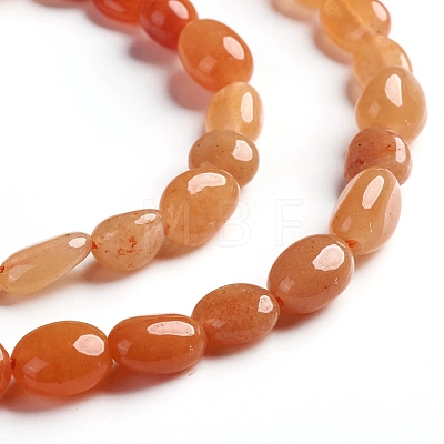 Natural Red Aventurine Beads Strands G-D0002-B30-1