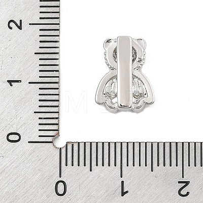 Brass Micro Pave Cubic Zirconia Slide Charms ZIRC-I068-13P-1