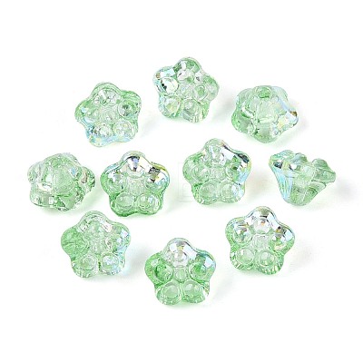 Electroplate Glass Beads Strands EGLA-T021-22F-1