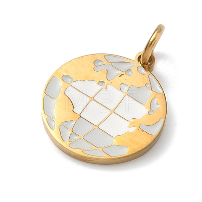 304 Stainless Steel Enamel Pendants STAS-Z189-11G-01-1