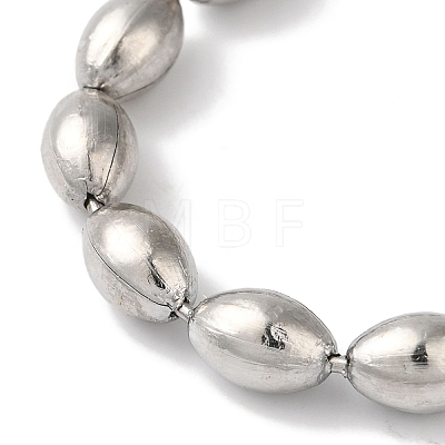 304 Stainless Steel Rice Beaded Bracelets for Women BJEW-B092-06P-1