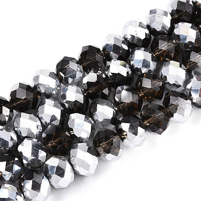 Electroplate Glass Beads Strands GR8MMY-01S-1