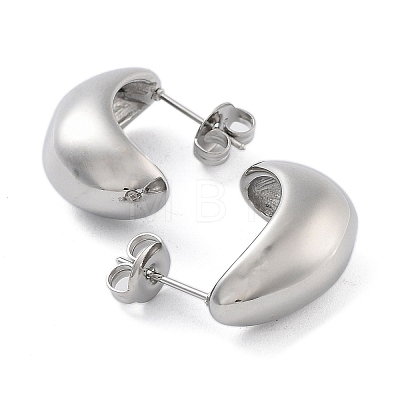 Non-Tarnish Teardrop 304 Stainless Steel Stud Earrings EJEW-P258-41P-1