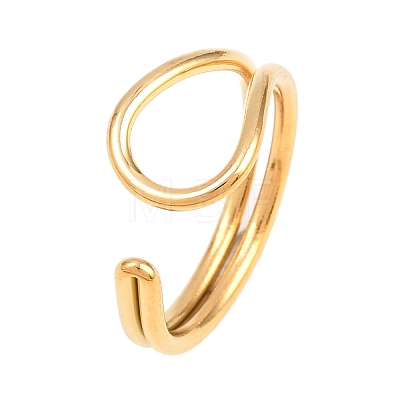 304 Stainless Steel Cuff Open Rings RJEW-Z140-02G-1