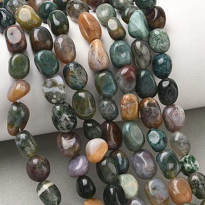Natural Indian Agate Beads Strands G-C286-A12-1