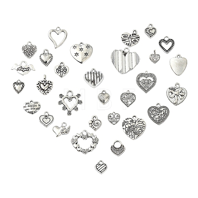 30Pcs 30 Styles Tibetan Style Alloy Pendants FIND-YW0004-62-1