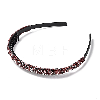 Plastic Rhinestone Hair Bands OHAR-B007-04C-1