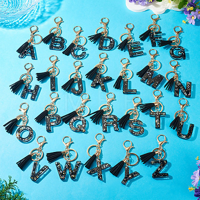 1Pc Resin Letter Keychains KEYC-TADJ0001-09C-1