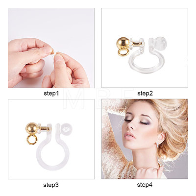 Plastic Clip-on Earring Findings LS-KY-P007-H01-1