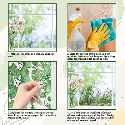 Self-Adhesive Electrostatic PVC Window Sticker DIY-WH0457-003-1