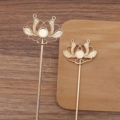 Ancient Style Alloy Hair Stick Finding PW-WGB0804-03-1