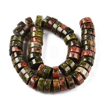 Natural Unakite Beads Strands G-T138-51-1