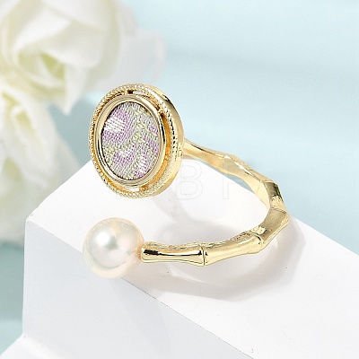 Brass Cuff Open Rings AJEW-H158-06G-1