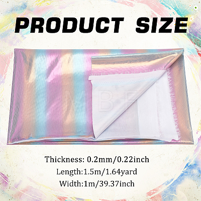 Rainbow Color Polyester Fabric DIY-WH0569-80A-1